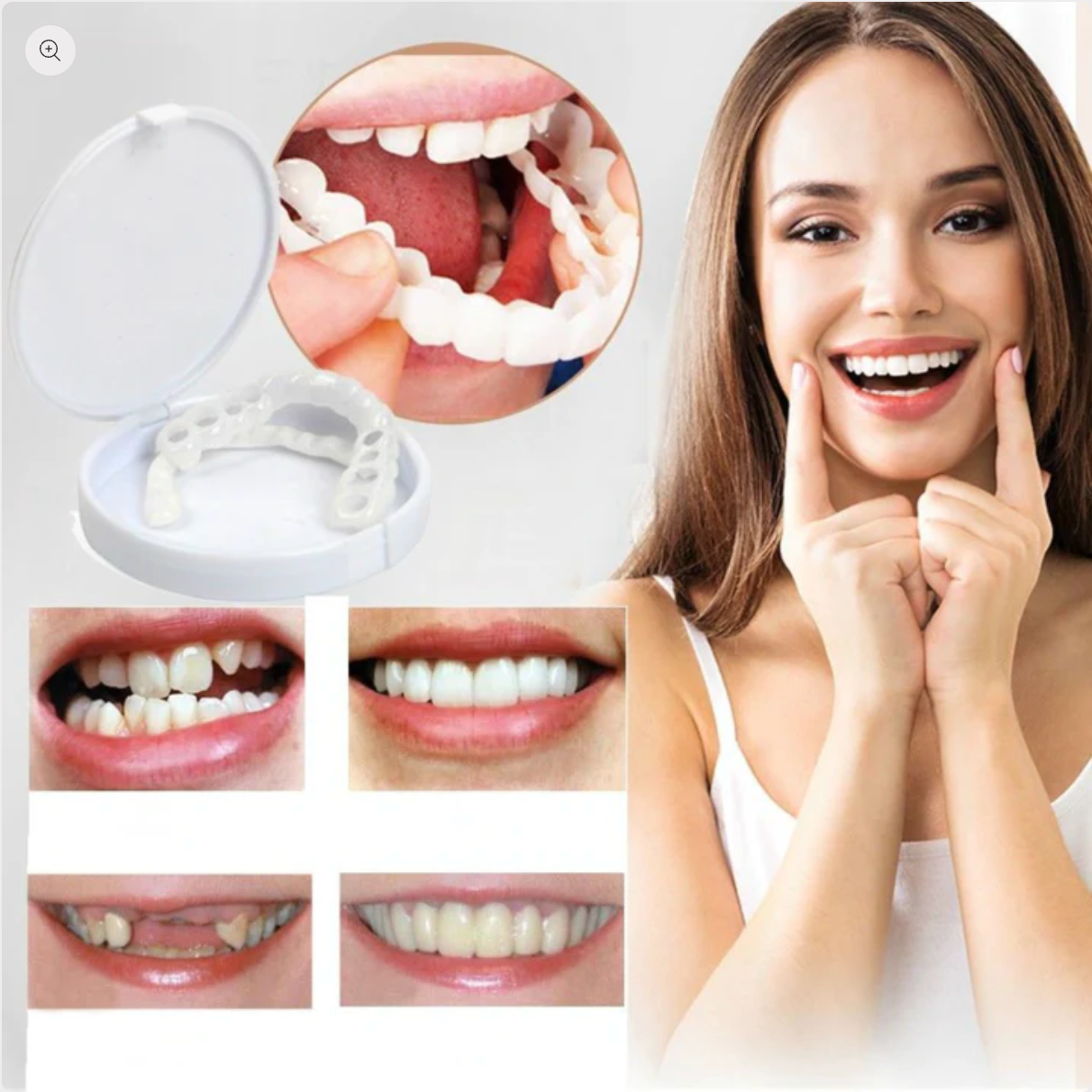 SILICONE ADJUSTABLE SNAP-ON DENTURES(BUY 1 GET 1 FREE)